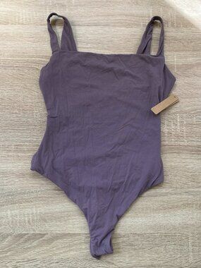 NWT Skims Fits Everybody Square Neck Bodysuit in Plum Purple Small